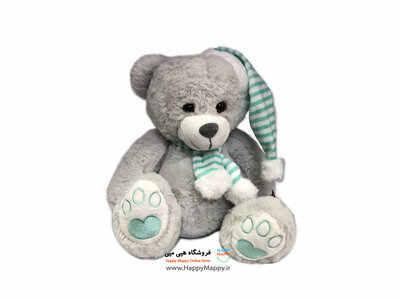 عروسک طرح خرس با کلاه خواب بزرگ
