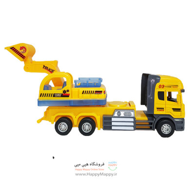 اسباب بازی ماشین راه سازی طرح جرثقیل | سایز 10.5 سانت 
