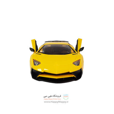 ماشین کنترلی طرح لامبورگینی درب بازشو زرد رنگ