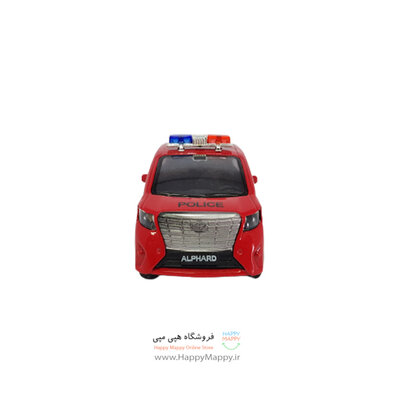 اسباب بازی ماشین فلزی طرح ون پلیس قرمز رنگ