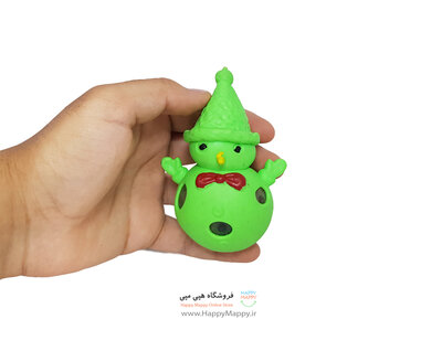 میشبال طرح آدم برفی سبز رنگ