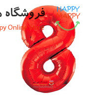 بادکنک فویلی عدد قرمز 8