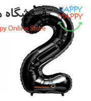 بادکنک فویلی عدد مشکی 2