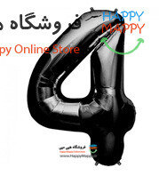 بادکنک فویلی عدد مشکی 4