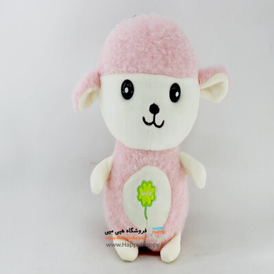 عروسک طرح گوسفند سینه برگی صورتی رنگ
