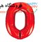 بادکنک فویلی عدد قرمز 0