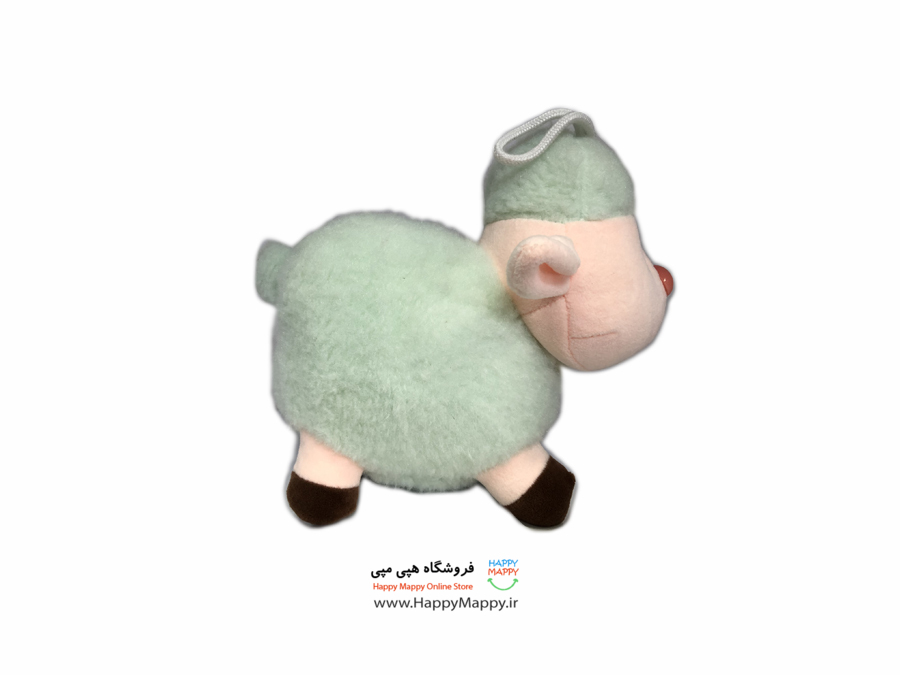 عروسک طرح گوسفند خوابیده سبز رنگ