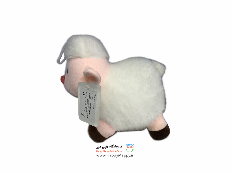 عروسک طرح گوسفند خوابیده سفید رنگ