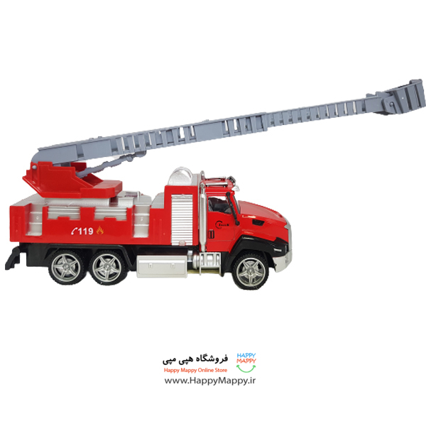 اسباب بازی طرح ماشین آتش نشانی نردبان دار | سایز 21 سانت