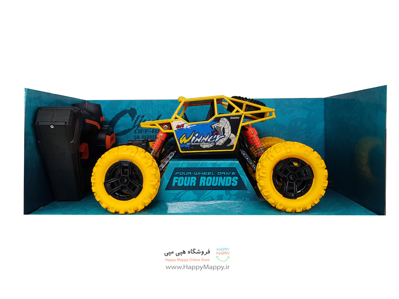 ماشین کنترلی طرح آفرود winner زرد رنگ
