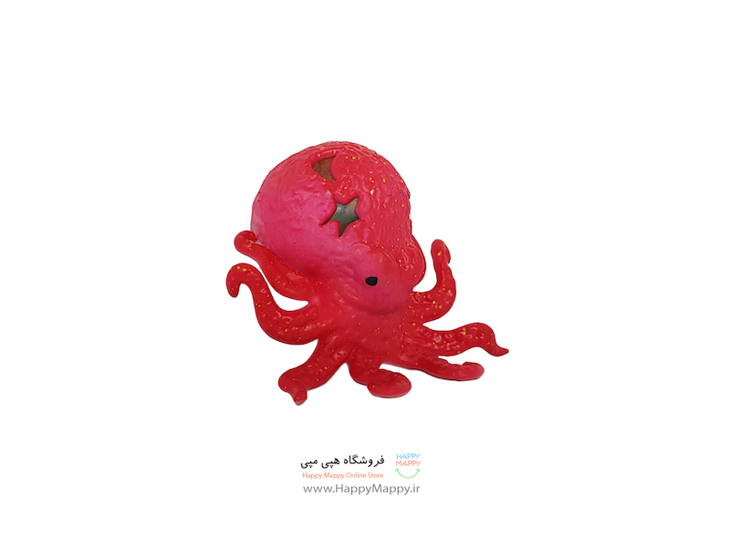 میشبال طرح هشت پا قرمز رنگ