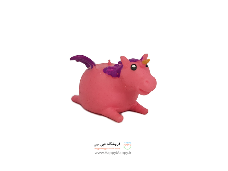 فیجکت میشبال طرح اسب تک شاخ بادی صورتی رنگ
