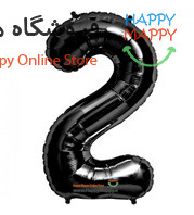 بادکنک فویلی عدد مشکی 2