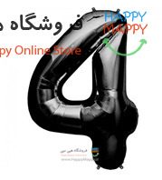 بادکنک فویلی عدد مشکی 4