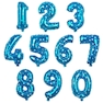 بادکنک فویلی عدد 60سانت آبی خال دار