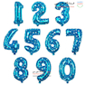 بادکنک فویلی عدد 60سانت آبی خال دار